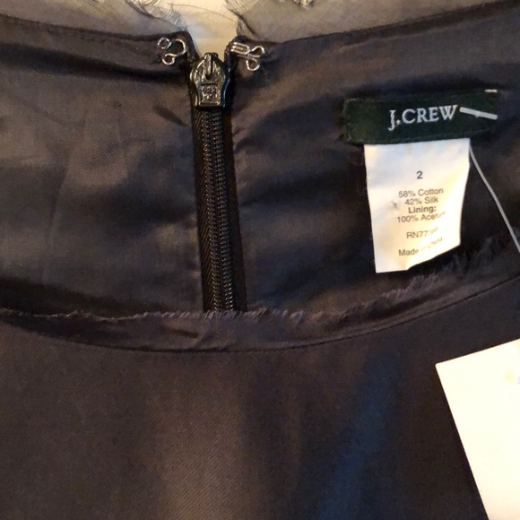 New J Crew gray silk shift dress sz 2 - Picture 4 of 7
